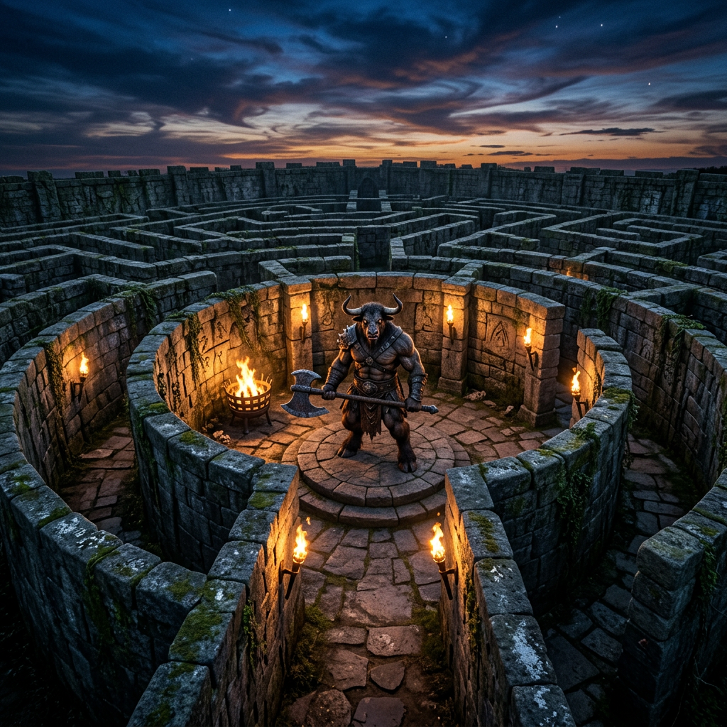 Theseus and the Minotaur: Heroism, Labyrinth, and the Price of Civilization